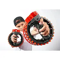 Бластер-кулемет GROWLER Іграшковий Автоматичний На акумуляторі З 28 м'якими кулями-присосками