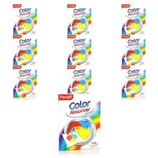Комплект 10 штук серветки для прання що поглинають колір під час прання Paclan Color Absorber 15 штук