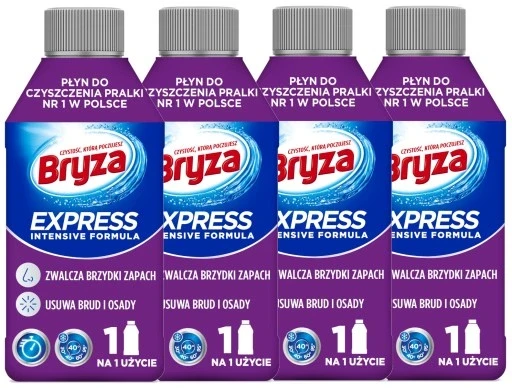 Набір з 4 штук Bryza Express рідина для чищення пральної машини комплект 4 х 250 мл
