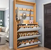 Вішалка з полицею для взуття STL-MD 75 / Полиця для взуття в передпокій (Г24/Ш80/В220)