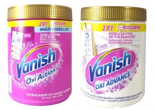 Vanish Universal + білий відбілювач для тканин 2 шт. 900 г іспанія