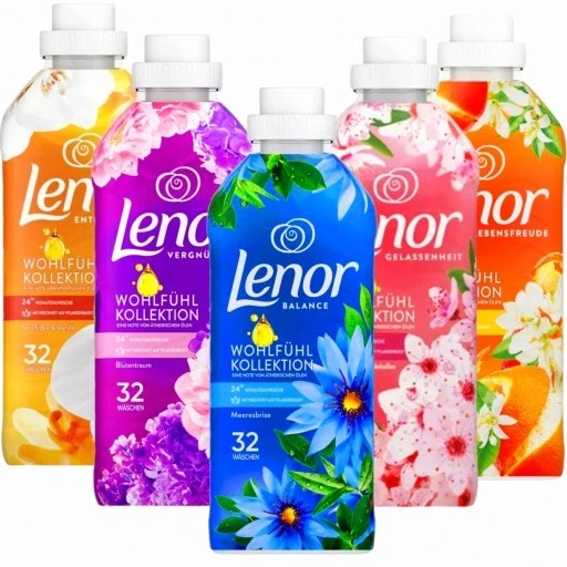 Lenor рідина для полоскання з етеричними оліями для гарного самопочуття 5x 800ml, фото 1