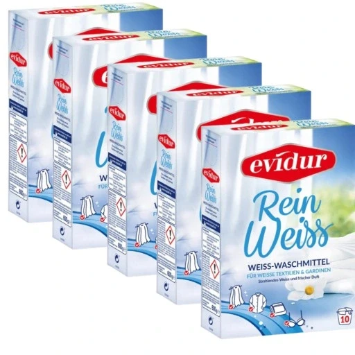 Набір з 5 штук Evidur Reinweiss порошку для штор 5x600 г