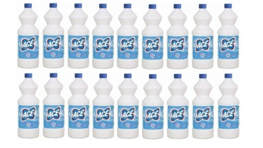 Набір з 18 штук Ace відбілювач рідкий відбілювач 1л регулярний х 18 штук, фото 1