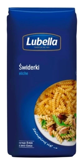 Набір 12 штук макарону Lubella świderki 400г Eliche ідеальний для салатів та страв, фото 1