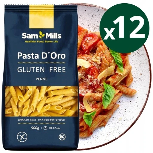 Набір 12 штук 12x безглютеновий макарони Penne в трубках італійський 500г Sammills без глютену, фото 1