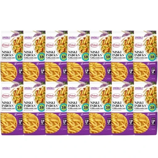 Набір 14 штук макаронів Polmak низького глікемічного індексу Penne 14x250g