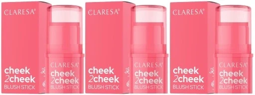 Набір 3 штуки 3 троянди на штифті Cheek 2 Cheek 02 Neon Coral від виробника Claresa без плям