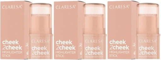 Набір з 3 штук розсіювач у стіку Cheek 2 Cheek Pearl Shine 01 Claresa 3 штуки