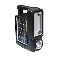 Зарядна станція на сонячній батареї з PowerBank та радіо 4000мАг, Bluetooth CL-830, Чорний / Акумуляторний прожектор