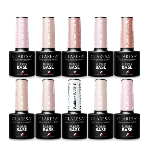 Claresa резинова база набір 6+4 змішаний, фото 1