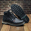 Зимові чоловічі шкіряні черевики на блискавці чорні утеплені з натуральної шкіри на хутрі на зиму, розмір 40-45, фото 6