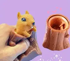 Іграшка антистрес Pop It Фуфлік - білка, що вистрибує