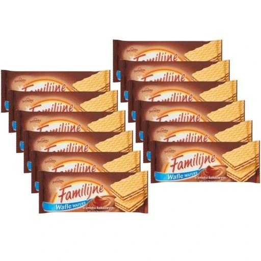 Набір 12 штук сімейні класичні какао-вафлі 180 г (x 12 штук)