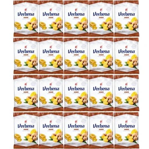 Набір 20 штук цукерки вербена імбир трав'яні з вітаміном с 20x60g
