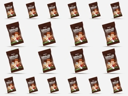 Комплект 20 штук драже "футболісти" шоколадні 70гх20 горошки, фото 1