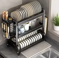 Сушарка органайзер для кухонного посуду триярусна