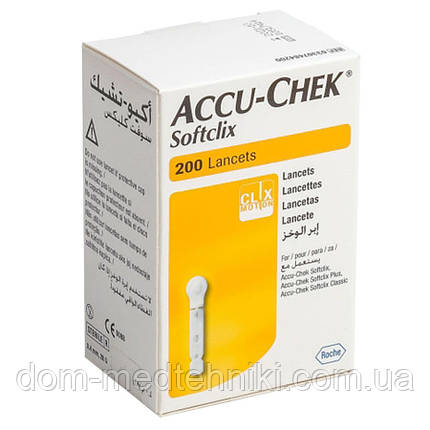 Ланцети медичні Accu-Chek Softclix | Акку-Чек Софтклікс для проколу пальця, 200 шт., фото 1