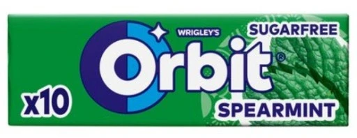 Набір 30 штук 30 шт. зелена м'ята Orbit безцукрова жувальна гумка 14 г