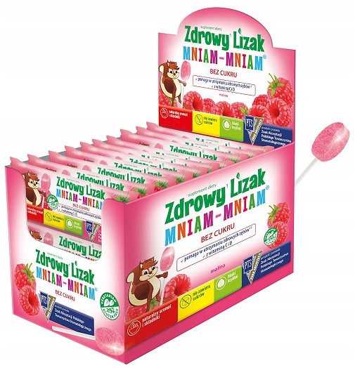 Здоровий цукерка-лізунець для дітей з вітамінами малина 40 шт.