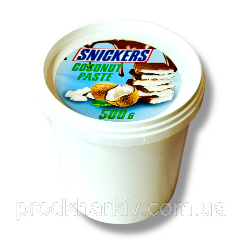 Шоколадна ПАСТА (крем) Snickers з кокосом 500 грамів, фото 2
