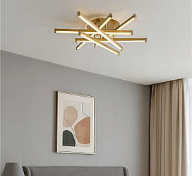 Люстра на низьку стелю  109W до 18 м2 колір Золотистий W22223/6GD