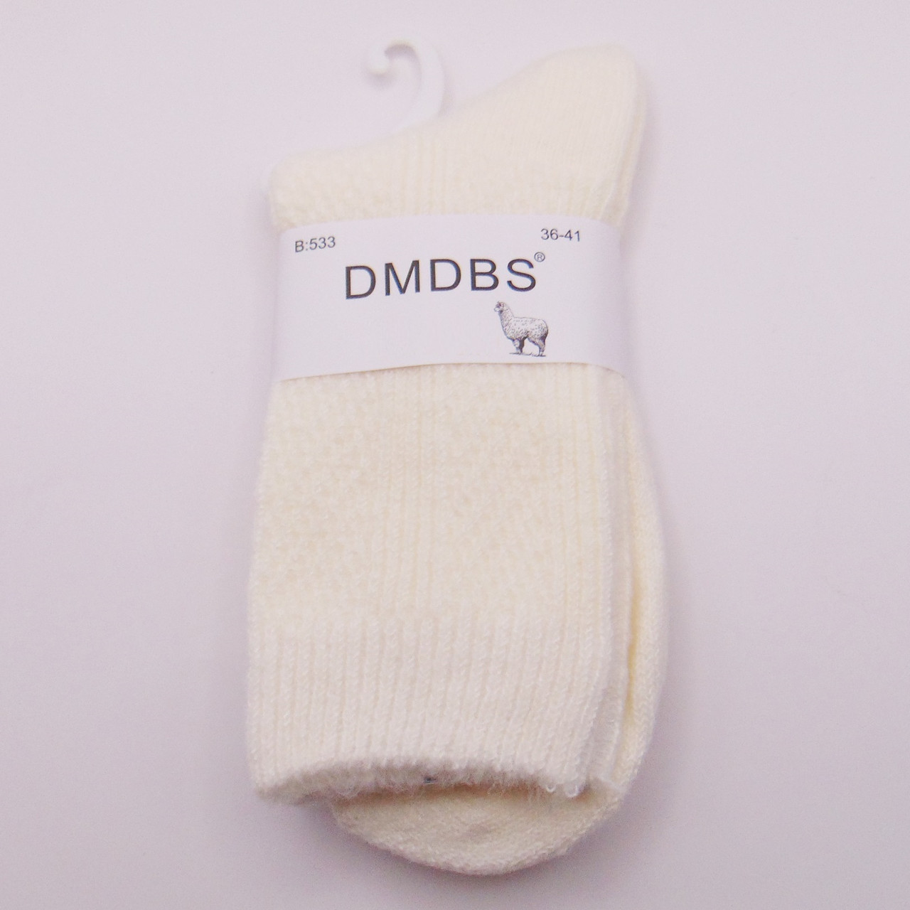 Шкарпетки з вовною лами 36-41 молочні Dmdbs 533, фото 1