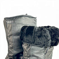 Зимове шкіряне взуття з галошами, фото 4