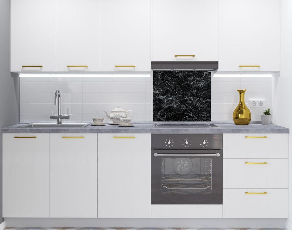 Скіналі чорний мармур розміром 60×60 см у комплекті з кріпленнями