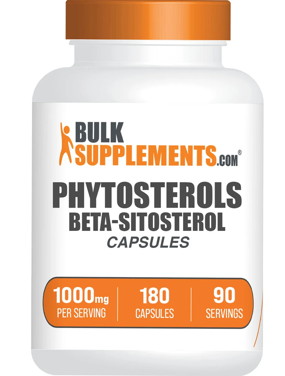 BulkSupplements фітостеролы (Phytosterols) с бета-сітостеролом, 1000 мг (на порцію), 180 капсул, фото 1