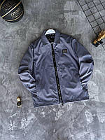 Чоловіча куртка вітровка Hugo Boss з металевим логотипом на весну-осінь, Туреччина, поліестер (водовідштовхувальний)