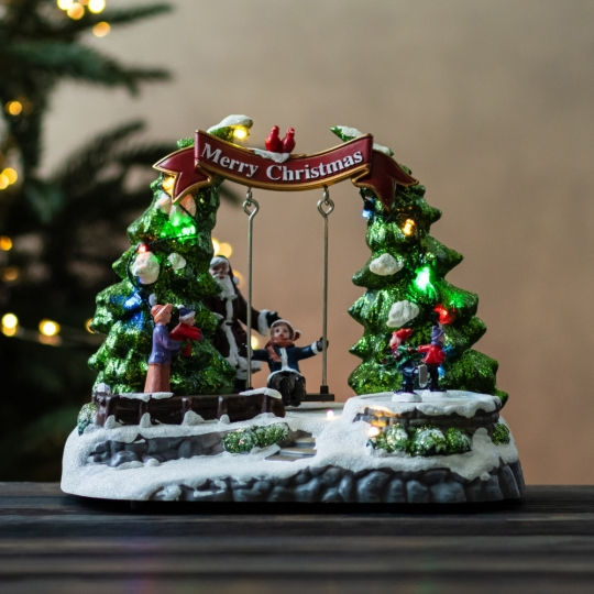 Новорічна карусель з підсвіткою та музикою 22х21см 6026-003