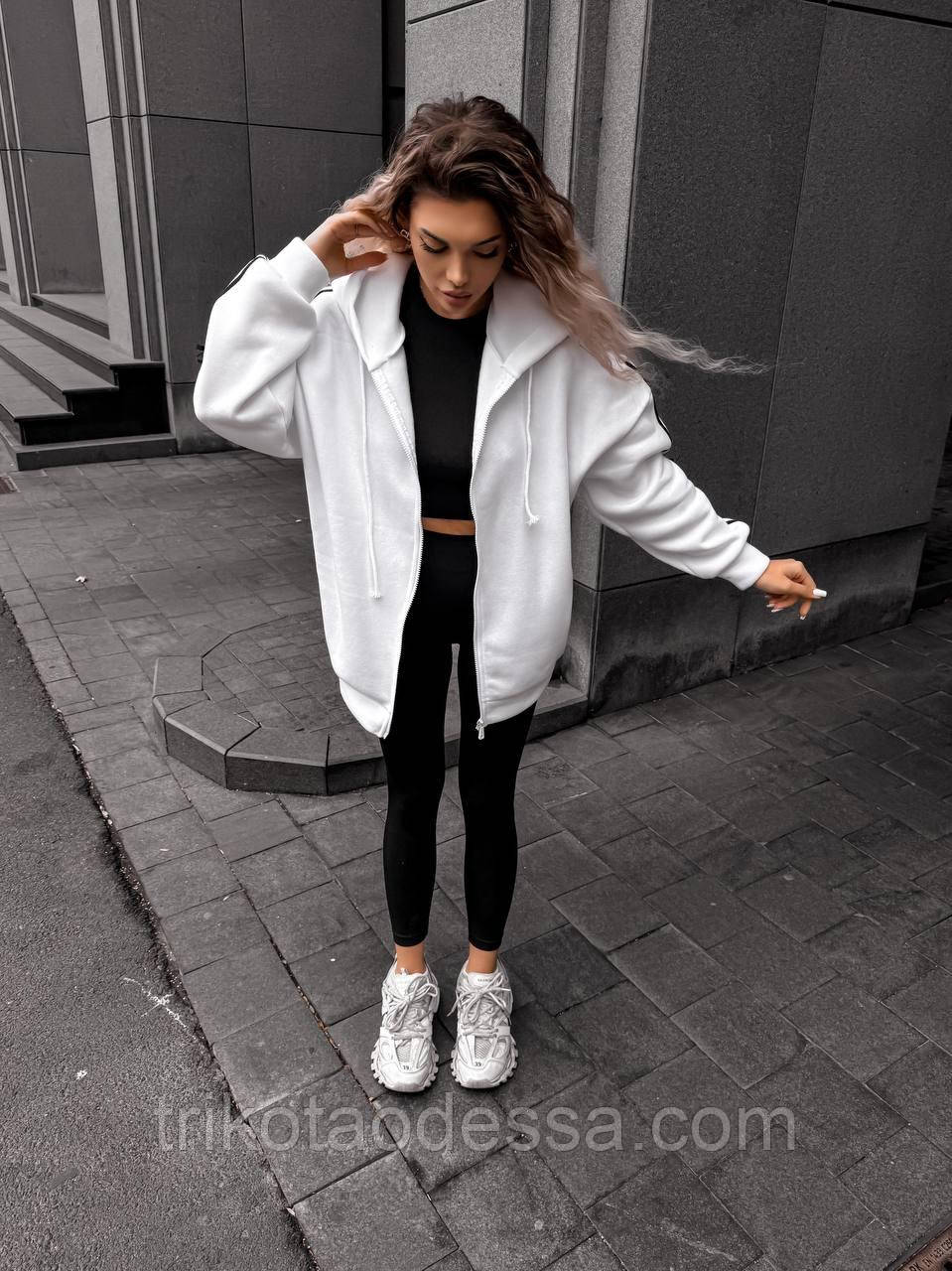 Кофта жіноча на блискавці 5008мп р.42-50 New фліс, теплі, фото 1