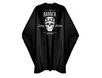 Пеньюар парикмахерский для стрижки Marmara Barber Cape Scull Black