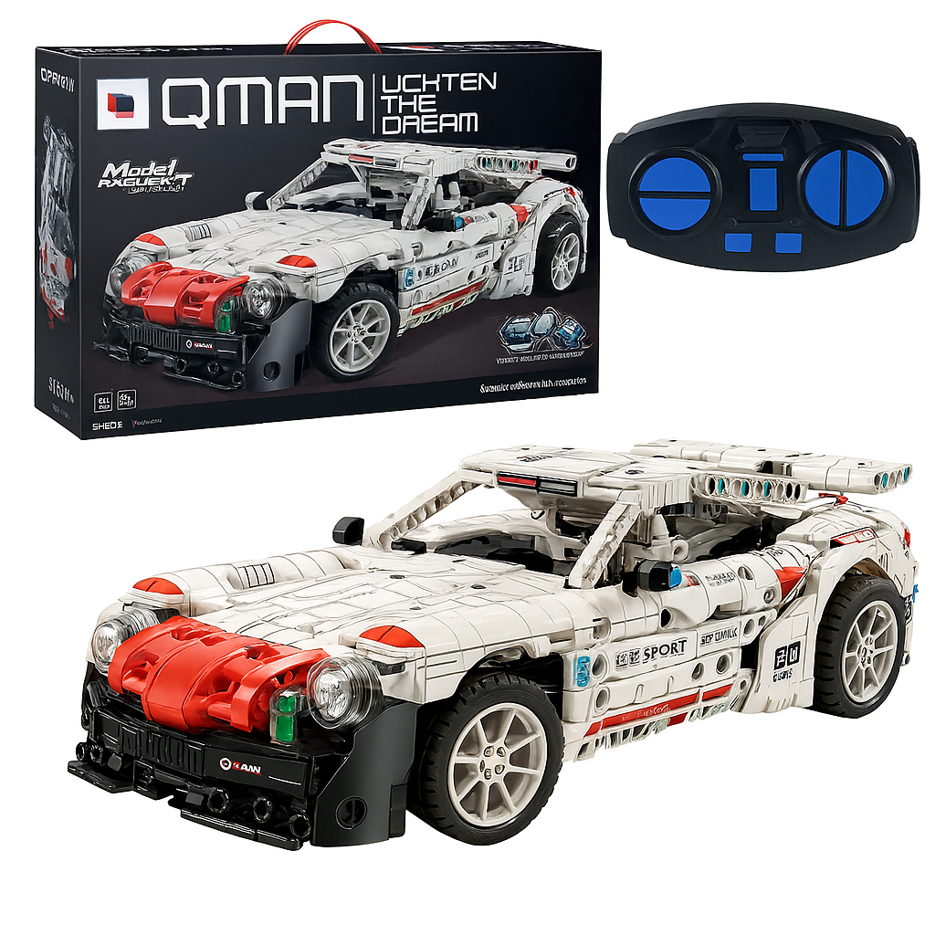 Конструктор для хлопчиків Машина 31 см на радіокеруванні Qman 54008 (підключається до телефону), фото 1