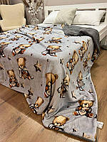 Теплий і пухнастий плед на овчині євророзмір