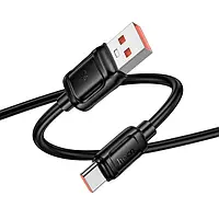 Кабель USB - Type-C Hoco X115 Surpass 100W 1m Black