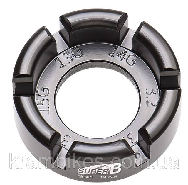 Ключ для шприх SuperB у формі кільця з вирізами чорний сталевий