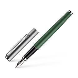 Ручка перова OttoHutt серії Design 01 Fountain Pen Frosted Sagegreen Ruthenium, корпус зелений, перо F (0.5 мм), 951131