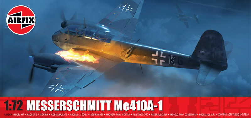 Пластикова модель 1/72 Airfix A04069 німецький винищувач бомбардувальник Messerschmitt Me410A-1, фото 1