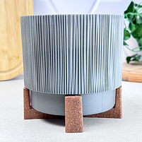 Вазон Осло зі вставкою та декоративною підставкою 20см граніт Алеана, фото 4