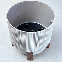 Вазон Осло зі вставкою та декоративною підставкою 30см какао Алеана, фото 5