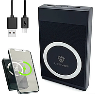 Повербанк 10000 mAh з підтримкою Magsafe, 22,5W, Lenyes PW017D/Павербанк зі швидким заряджанням/Power bank
