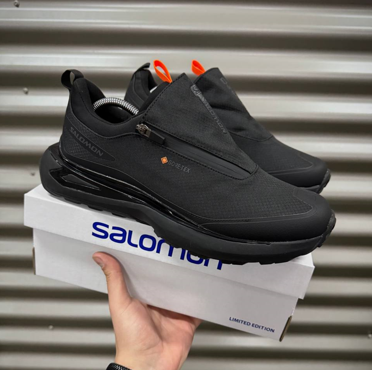 Термо кросівки Salomon Odyssey Gore-Tex Black чоловічі Саломон Одиссей Гортекс чорні осінь зима gtx, фото 1