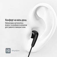 Навушники ColorWay Wired Earphone CW-WD04BK 3,5мм mini-jack чорний, фото 4