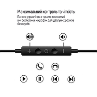 Навушники ColorWay Wired Earphone CW-WD04BK 3,5мм mini-jack чорний, фото 3