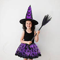 🎃 Костюм Відьмочки для дівчинки 4–6 років (спідничка, капелюх, мітла)