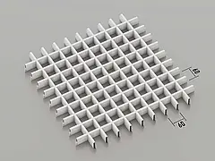 Підвісна стеля Грильято 60*60 Білий RAL 9003