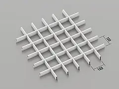 Підвісна стеля Грильято 100*100 Білий RAL 9003