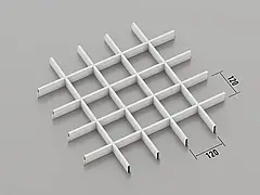 Підвісна стеля Грильято 120*120 Білий RAL 9003